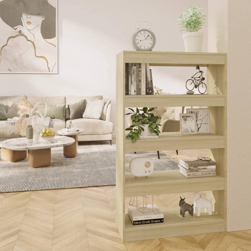 Book Cabinet/Room Divider Sonoma Oak 80x30x135 cm Engineered Wood