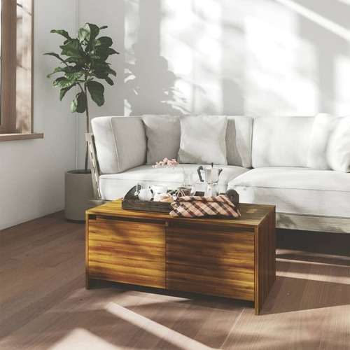 Coffee Table Brown Oak 90x50x41.5 cm Engineered Wood