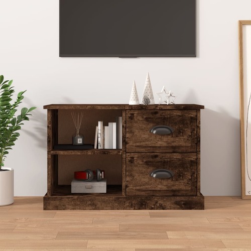 TV Cabinet Smoked Oak 73x35.5x47.5 cm Engineered Wood