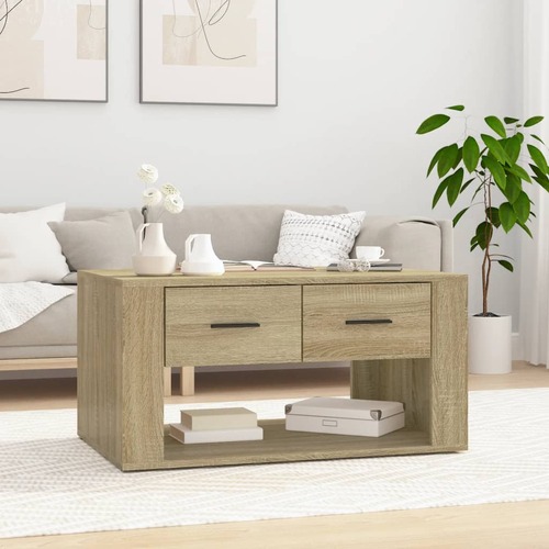 Coffee Table Sonoma Oak 80x50x40 cm Engineered Wood