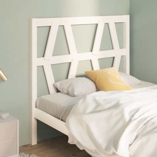 Bed Headboard White 96 cm Solid Wood Pine