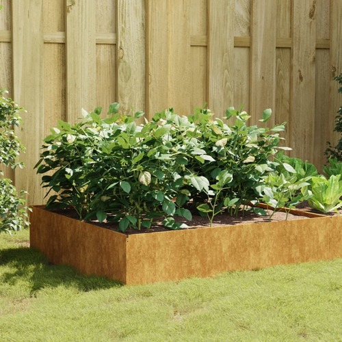 Garden Raised Bed 100x100x41 cm Corten Steel