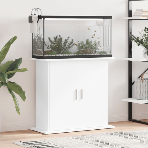 Aquarium Stand White 81x36x73 cm Engineered Wood