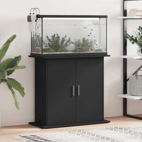 Aquarium Stand Black 81x36x73 cm Engineered Wood