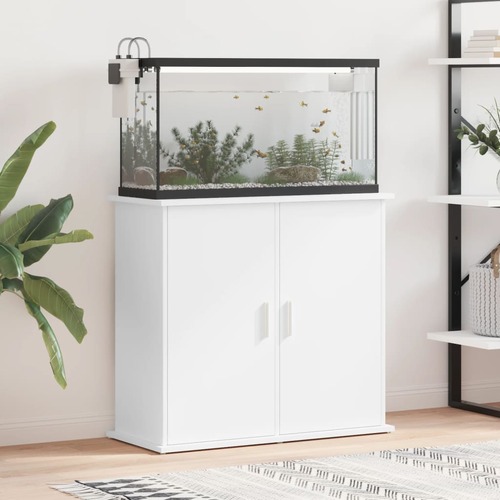 Aquarium Stand White 81x36x73 cm Engineered Wood