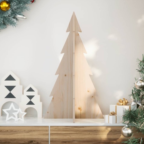 Wooden Christmas Tree for Decoration 80 cm Solid Wood Pine