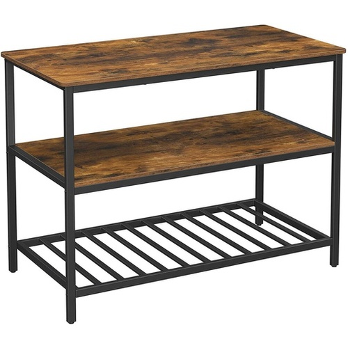 VASAGLE Kitchen Shelf Rustic Brown and Black KKI01BX