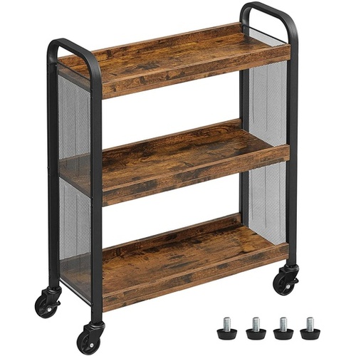 VASAGLE Utility Cart with Universal Castors