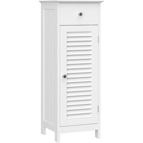 VASAGLE Floor Cabinet with Drawer and 1 Door White BBC43WT