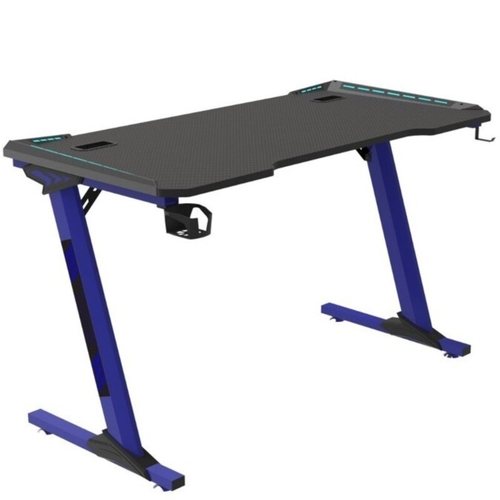 EKKIO RGB Gaming Desk Z Shape Blue 140cm