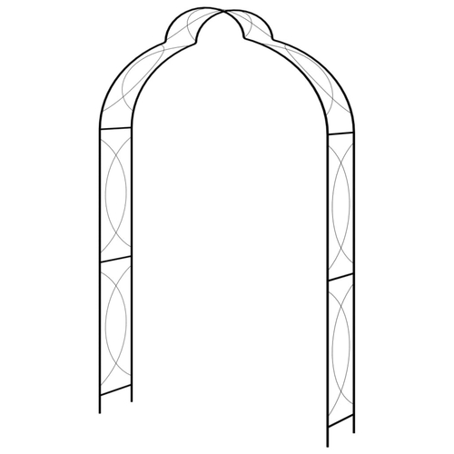 Garden Arch Black 150x34x240 cm Iron