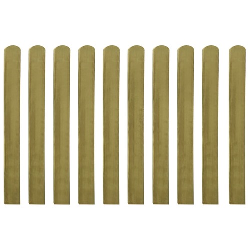 Impregnated Fence Slats 10 pcs Wood 100 cm