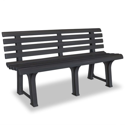 Garden Bench 145.5 cm Plastic Anthracite