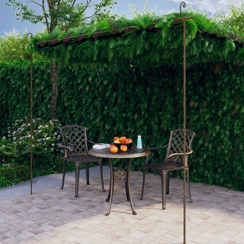 Garden Pergola Antique Brown 4x3x2.5 m Iron