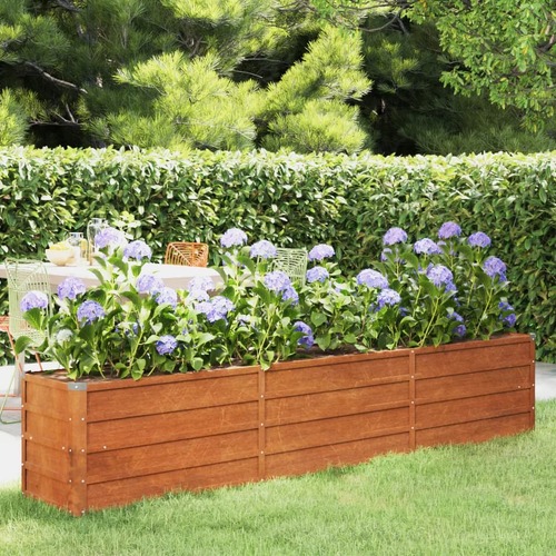 Garden Raised Bed Rusty 240x40x45 cm Corten Steel